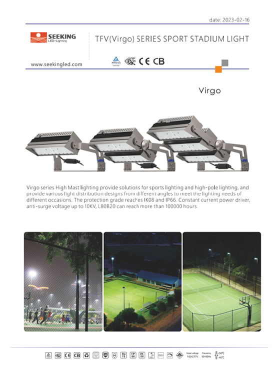TFV Series Sport Stadium Light ProductSheet