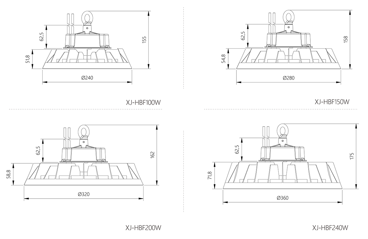 HBF SERIES_SEEKING LED-LIGHTING LIMITED Dimension