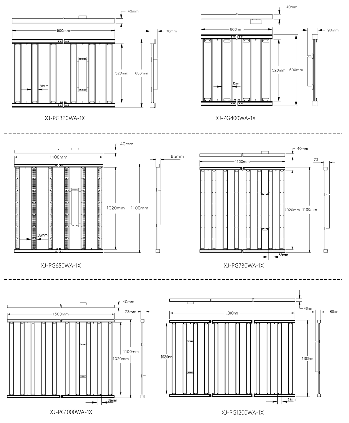 PG SERIES_SEEKING LED-LIGHTING LIMITED Dimension