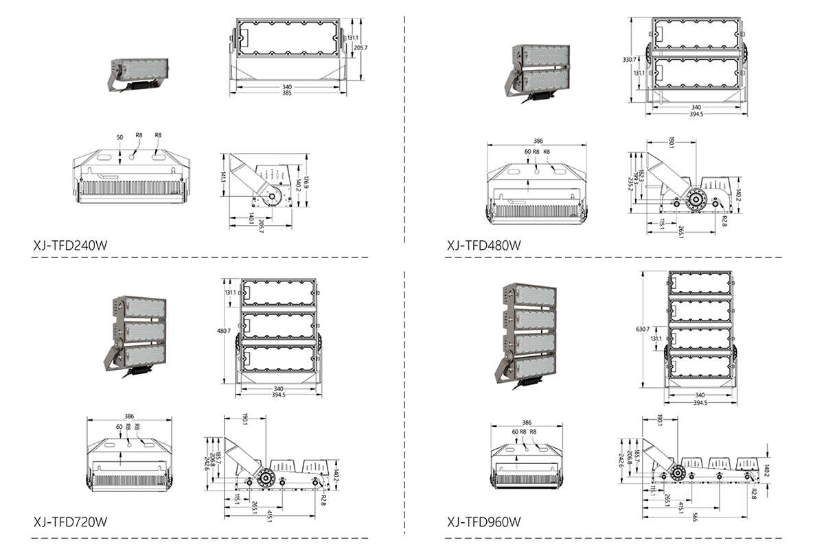 TFD SERIES (SAGITTARIUS)_SEEKING LED-LIGHTING LIMITED Dimension