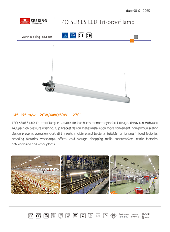 TPO SERIES LED Tri-proof lamp SPEC