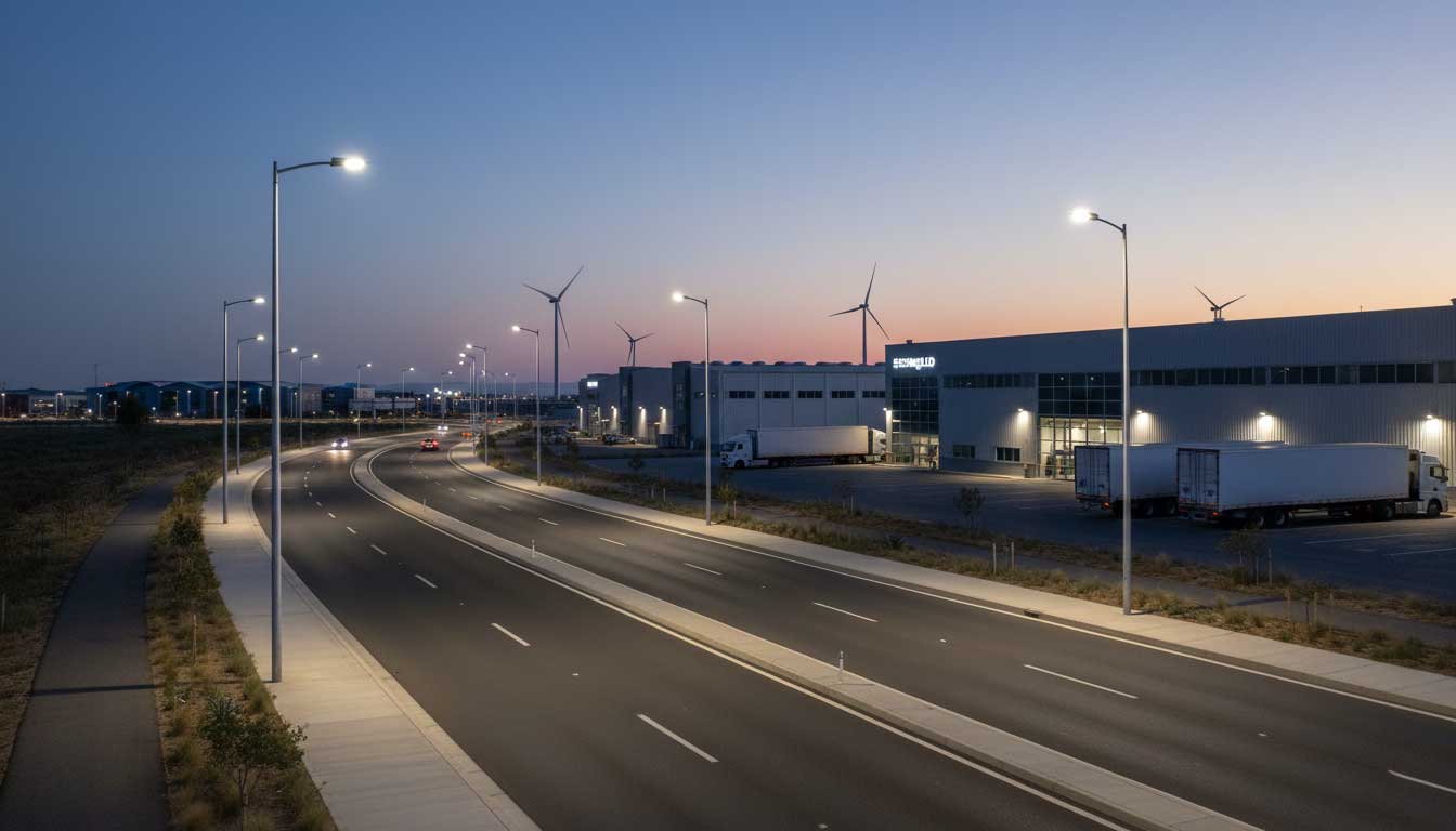 LED street light with uniform road illumination