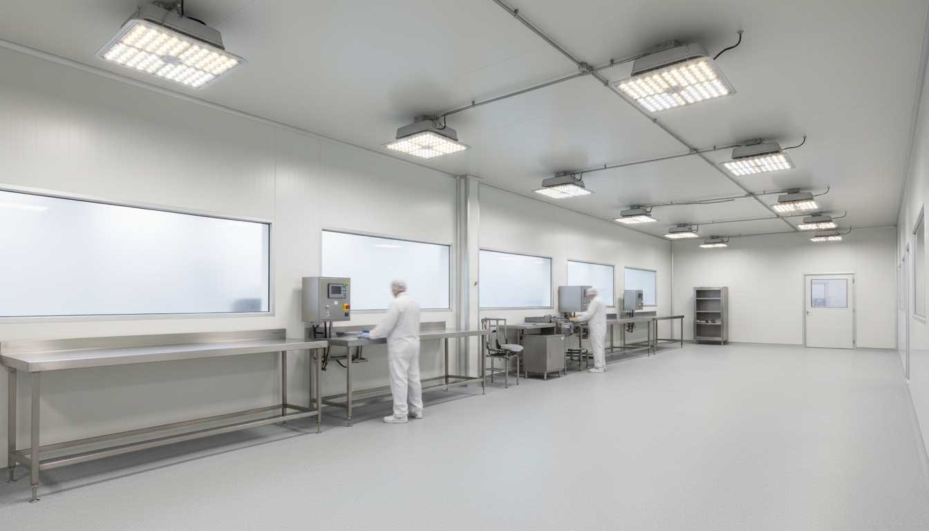 IP69K ufo led high bay light in food processing area