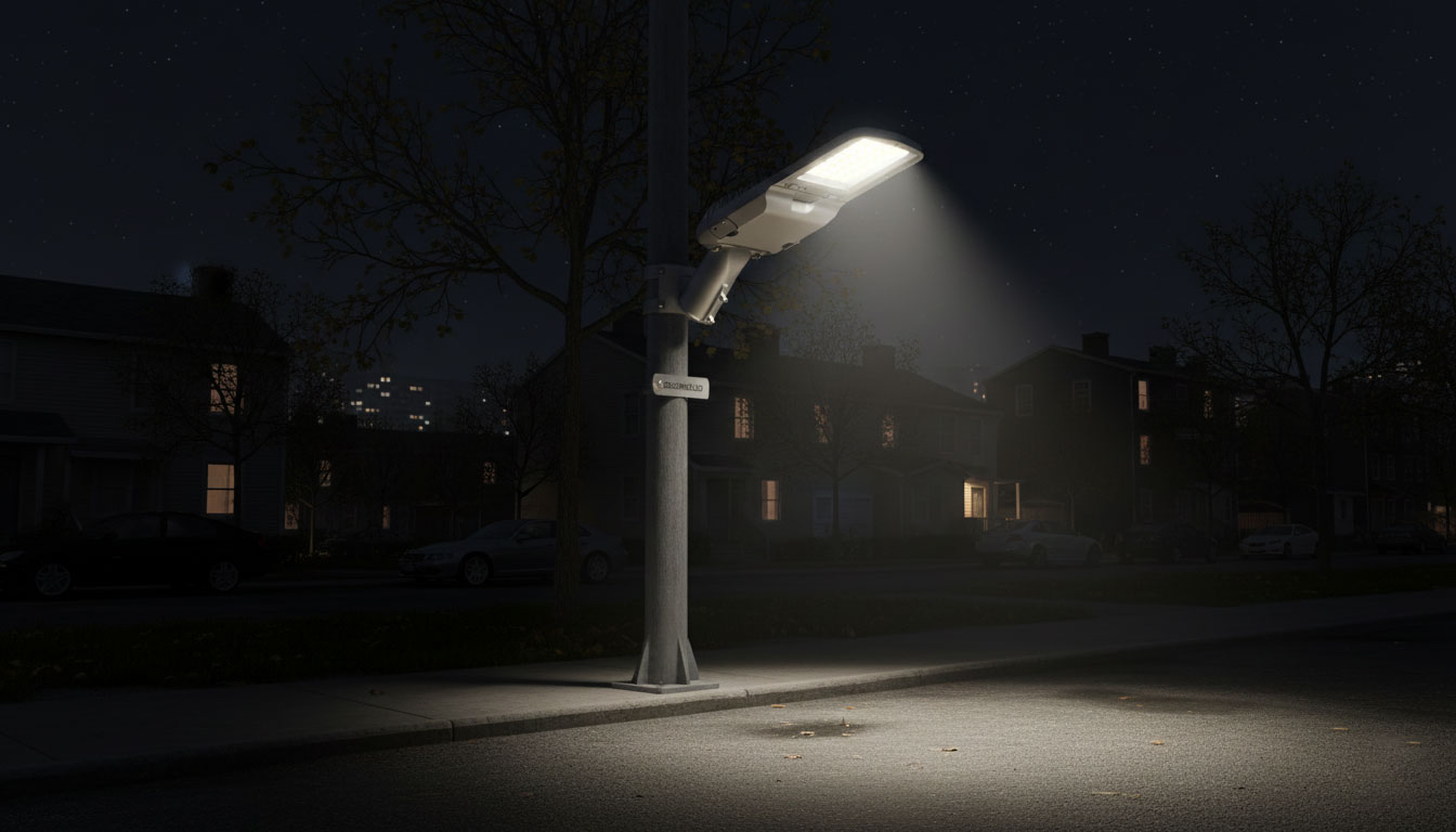 LED street light with adjustable tilt angle