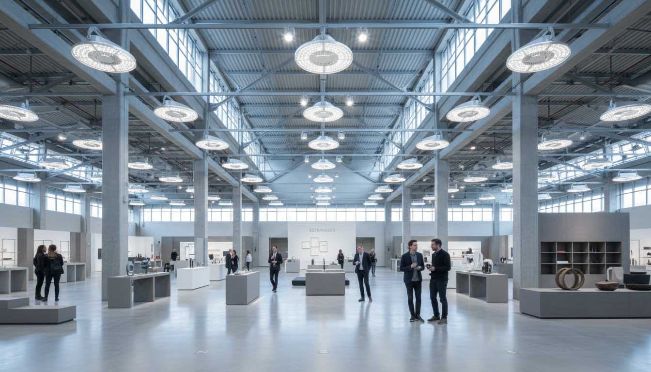 high bay led lights 200w used in modern commercial indoor space