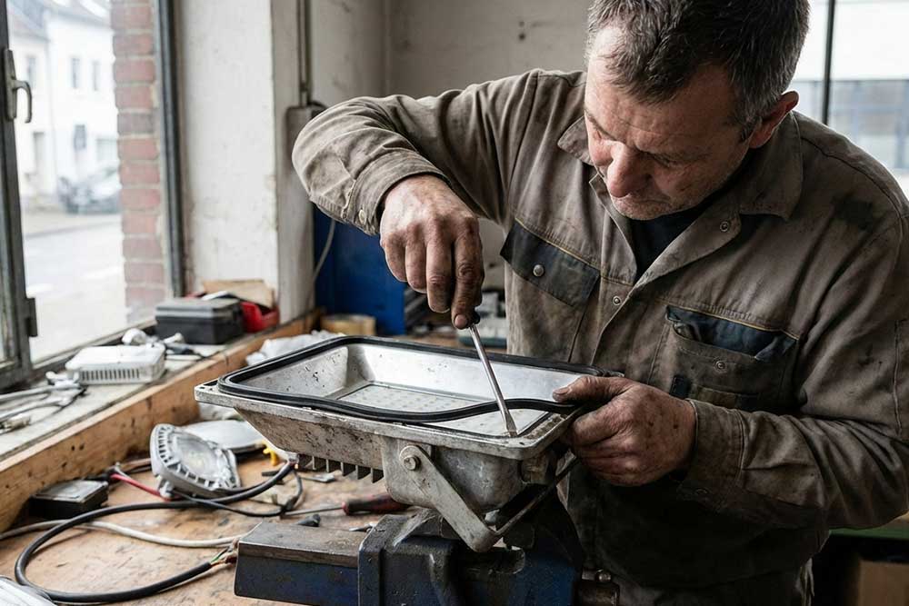 How to Open Sealed LED Flood Light?