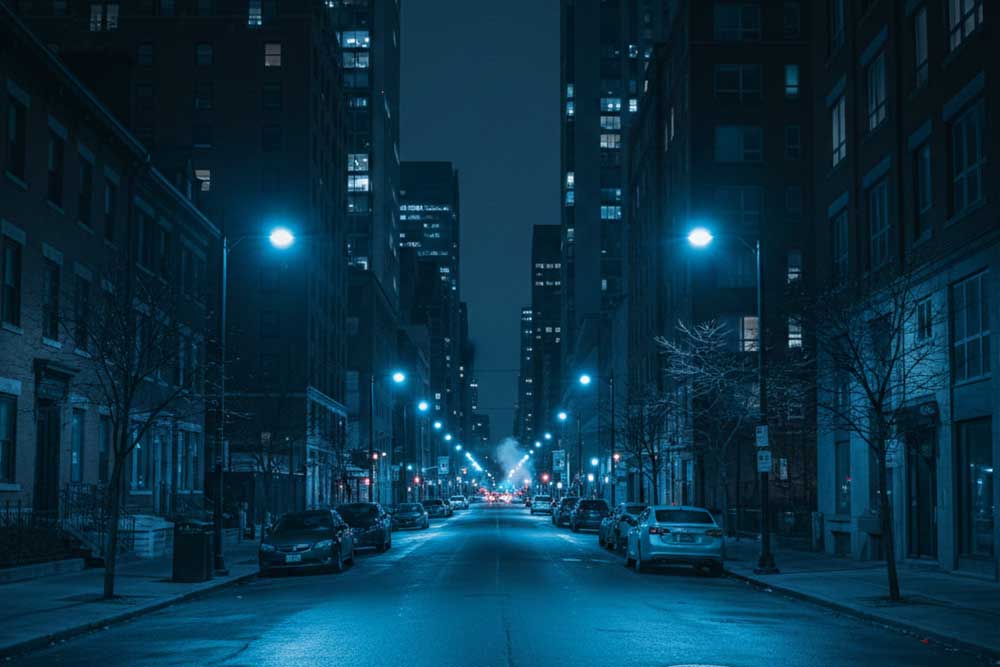 What Are the Blue LED Street Lights For?