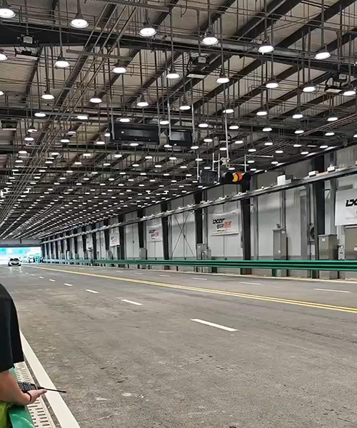 LED High Bay Light achieving required lux levels in testing facility