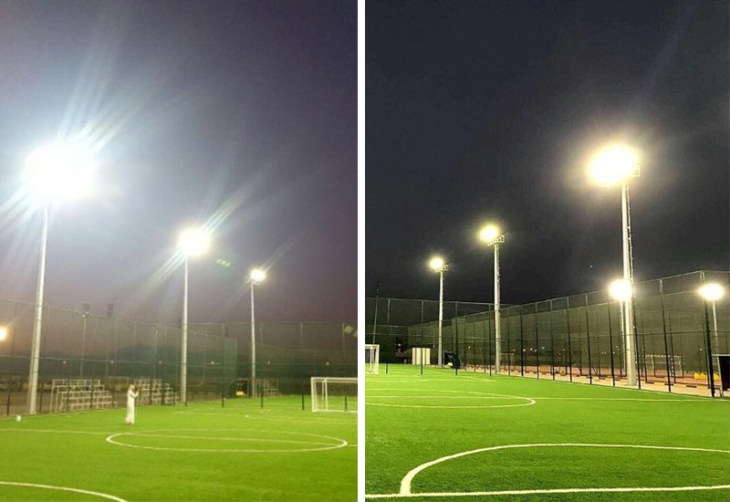 Football Field Flood Lighting in Dubai: XJ-FLX400W Project Record（images 2）