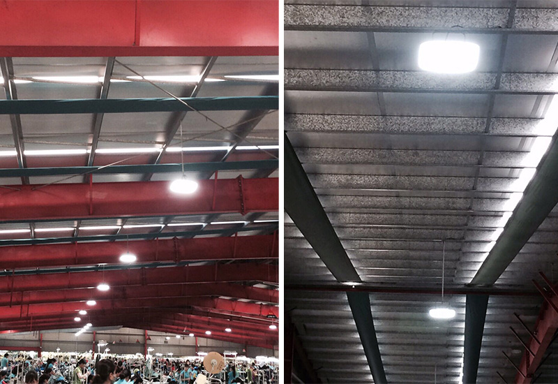 Square High Bay Lighting for Factory Use: XJ-GSL Installed in a Vietnam Factory（images 2）