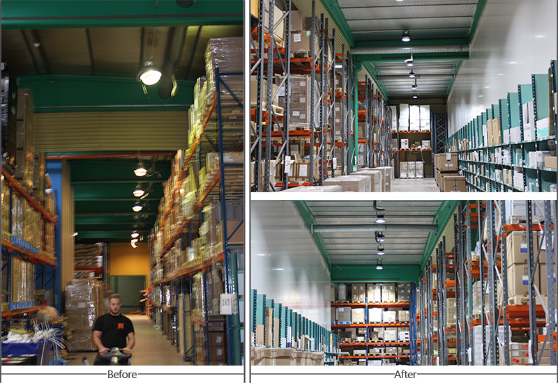 LED High Bay Replacement for Warehouse Lighting: XJ-HBL150W Used in a Russian Warehouse（images 2）