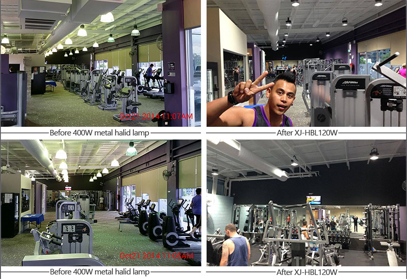 LED High Bay Replacement for Gym Lighting: XJ-HBL120W Gym Project in Australia（images 2）
