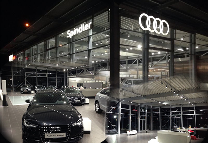 Automotive Showroom High Bay Lighting: XJ-HBS Application in Audi 4S Store, Germany（images 2）
