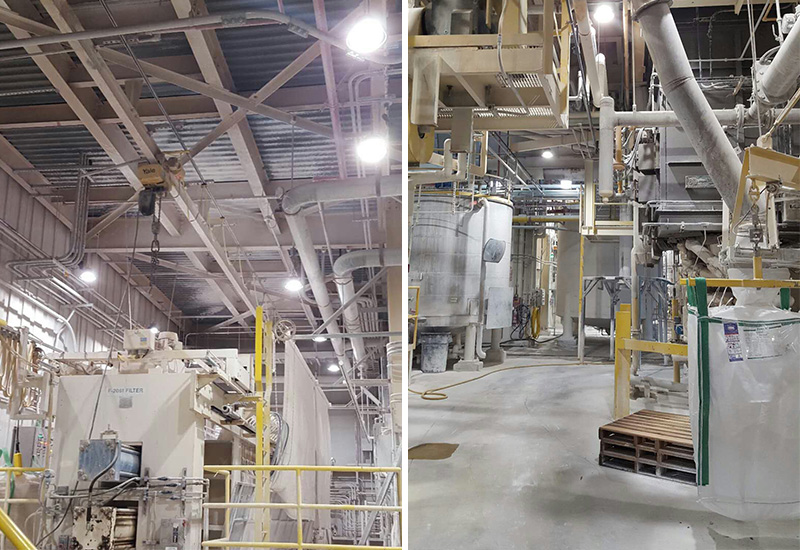 XJ-HBS150W Replaces 600W Metal Halide Lighting in Factory（images 2）