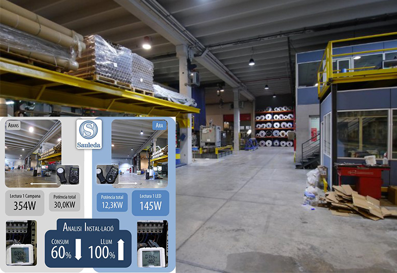 XJ-HBS150W LED High Bay Light Replaces 354W Lamps in Spain（images 2）