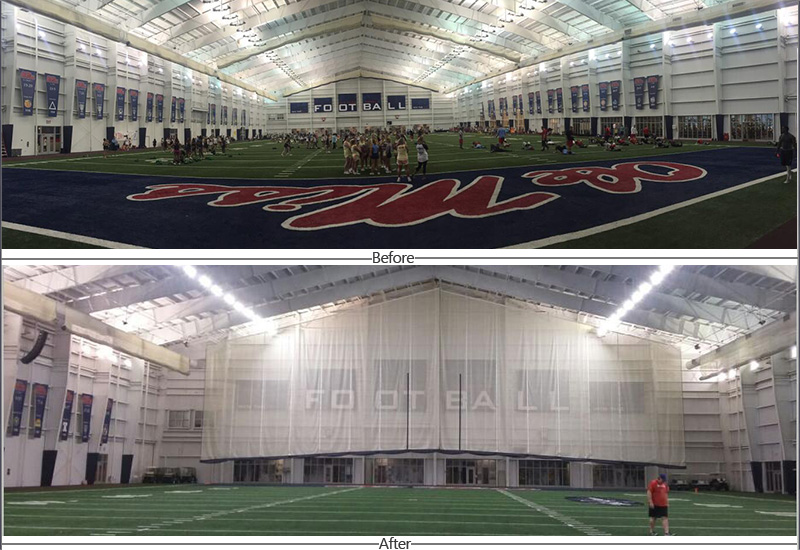Sports Stadium LED Lighting at University of Mississippi Rugby Field（images 2）