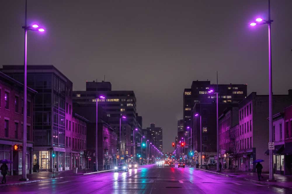 Why Are There Purple LED Street Lights?
