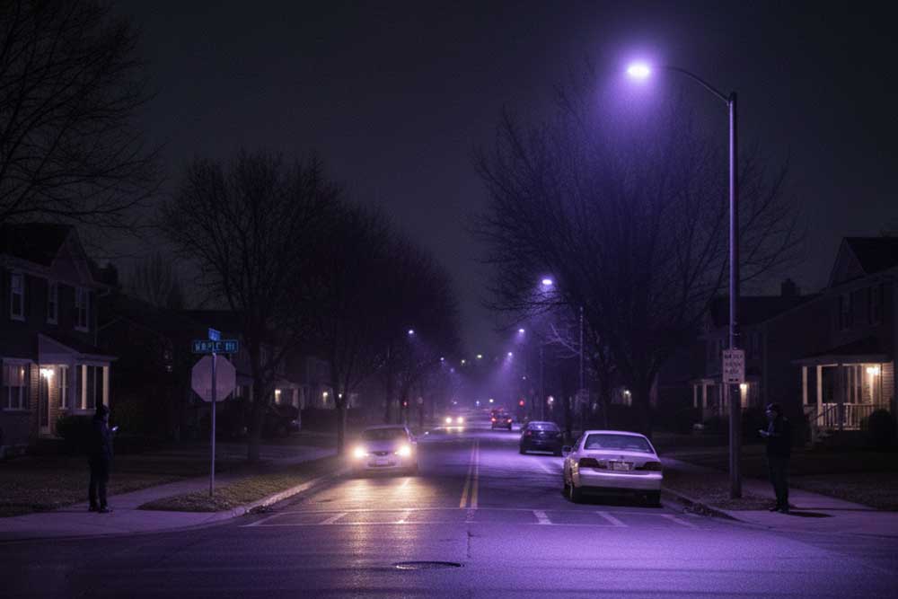 Why Are LED Street Lights Purple?