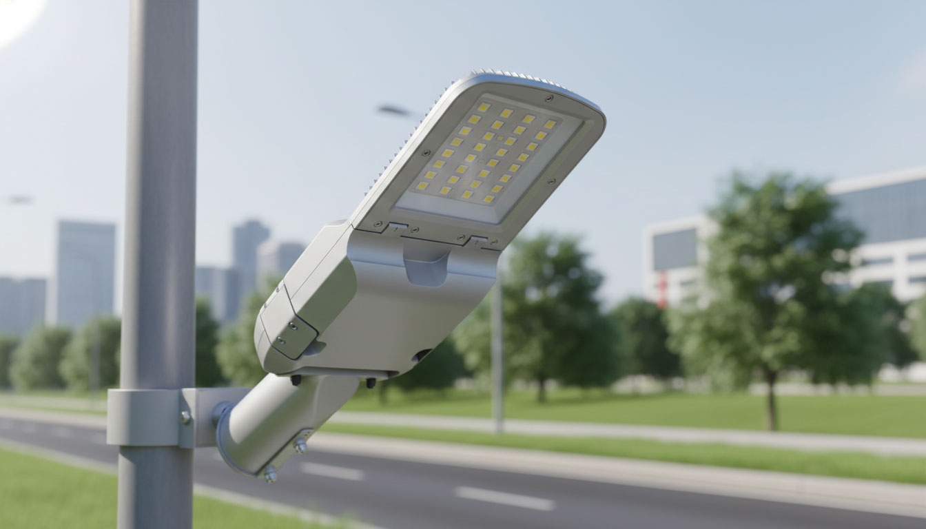 LED 50W Street Light Used Where Lighting Needs to Stay Quiet and Reliable（images 2）