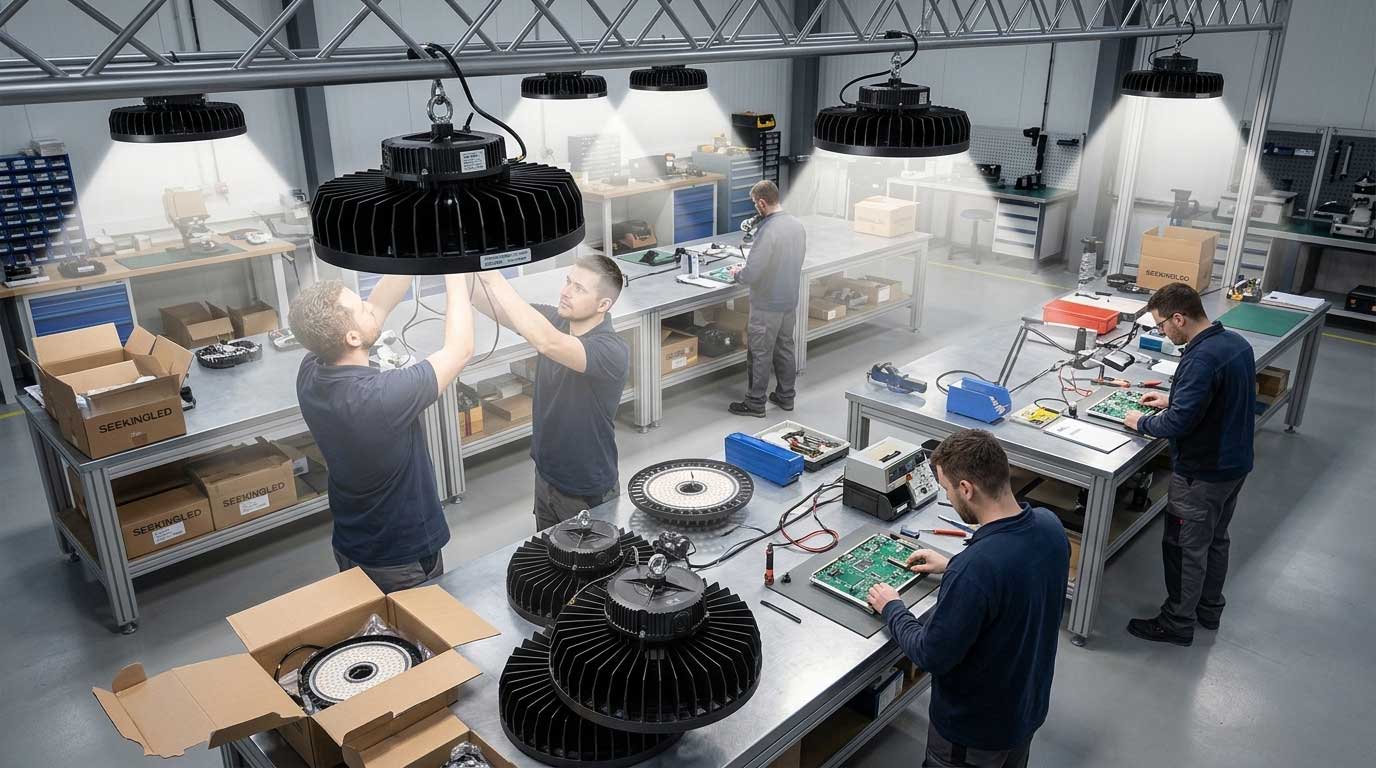 led high bay shop lights for Industrial Workshops: A Practical 500W Guide from the Field（images 2）
