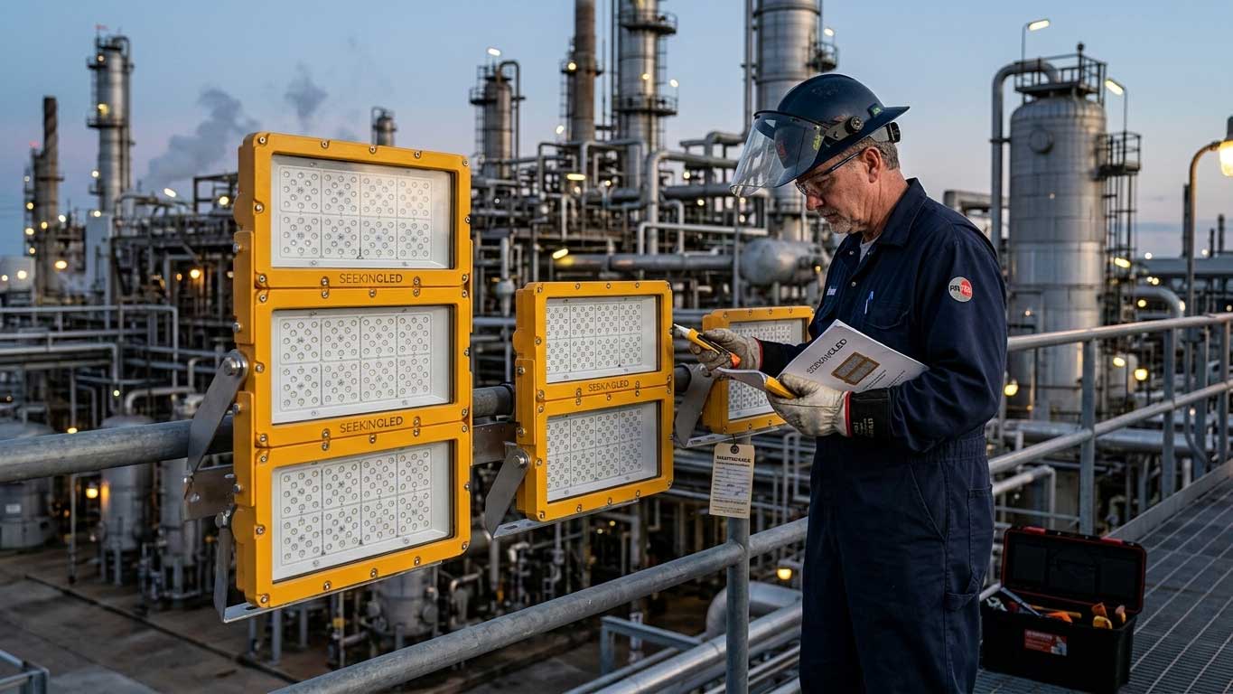 How to open an explosion proof light fixture?（images 1）