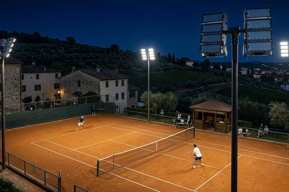 how long do led tennis court lights last?