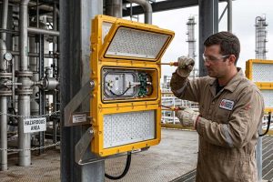 How to open an explosion proof light fixture?