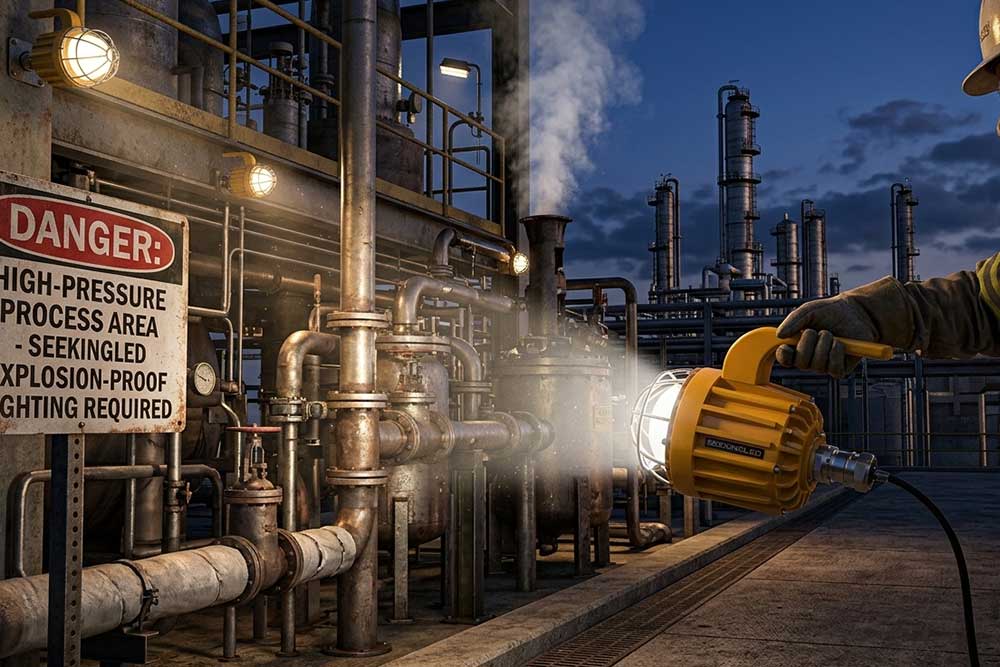 What is an explosion-proof LED work light?