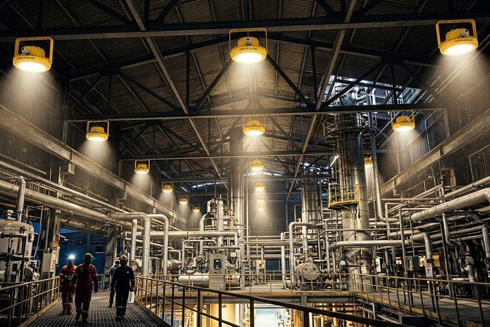 What is an explosion-proof high bay light fixture?