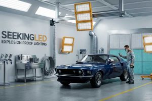 Explosion proof lights for paint booth