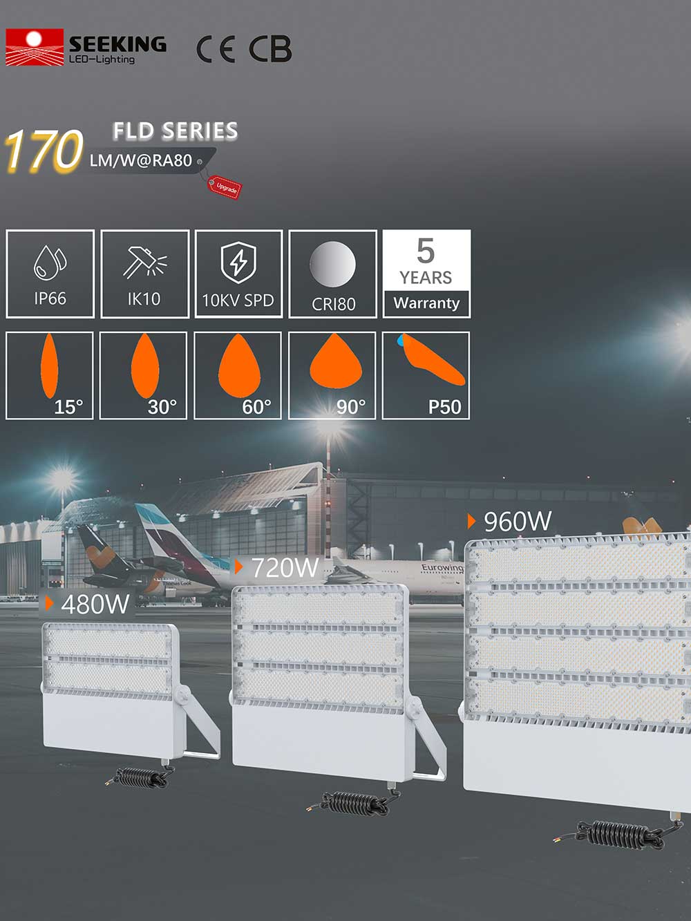 SEEKINGLED&rsquo;s FLD Series High Mast Lights（images 1）