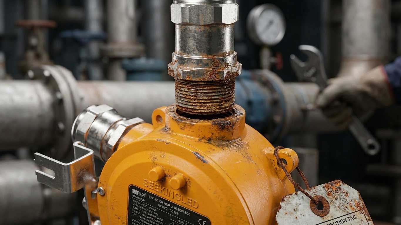 how to get a explosive proof cap off junction box? 2 2gfdkjshngfdshgf