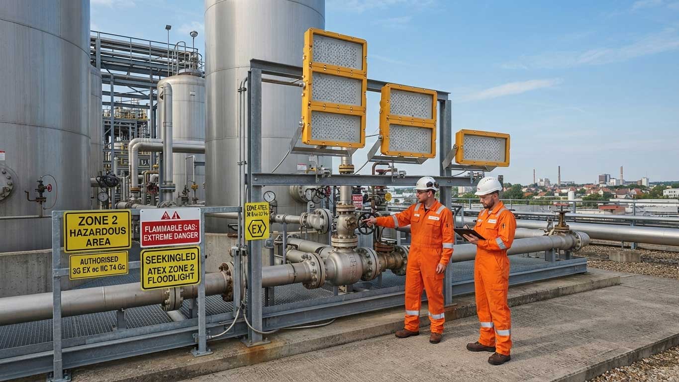 Zone 2 ATEX Lighting for Hazardous Area Industrial Applications 1 1gfdsjhgfdkjhg
