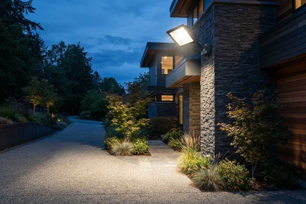 how to install an outdoor flood light?