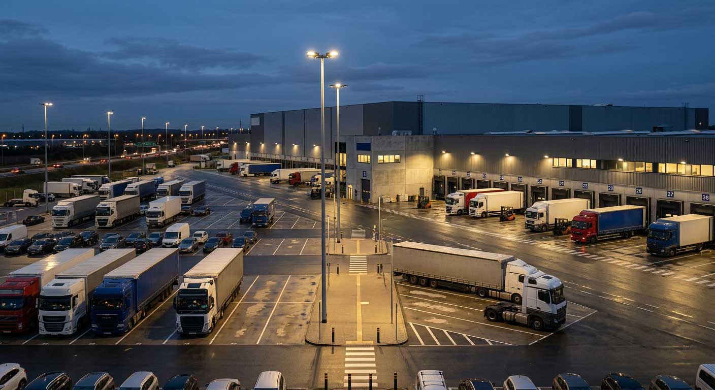 where to install flood lights? 2 Flood Light Placement for a Commercial Parking Area 2