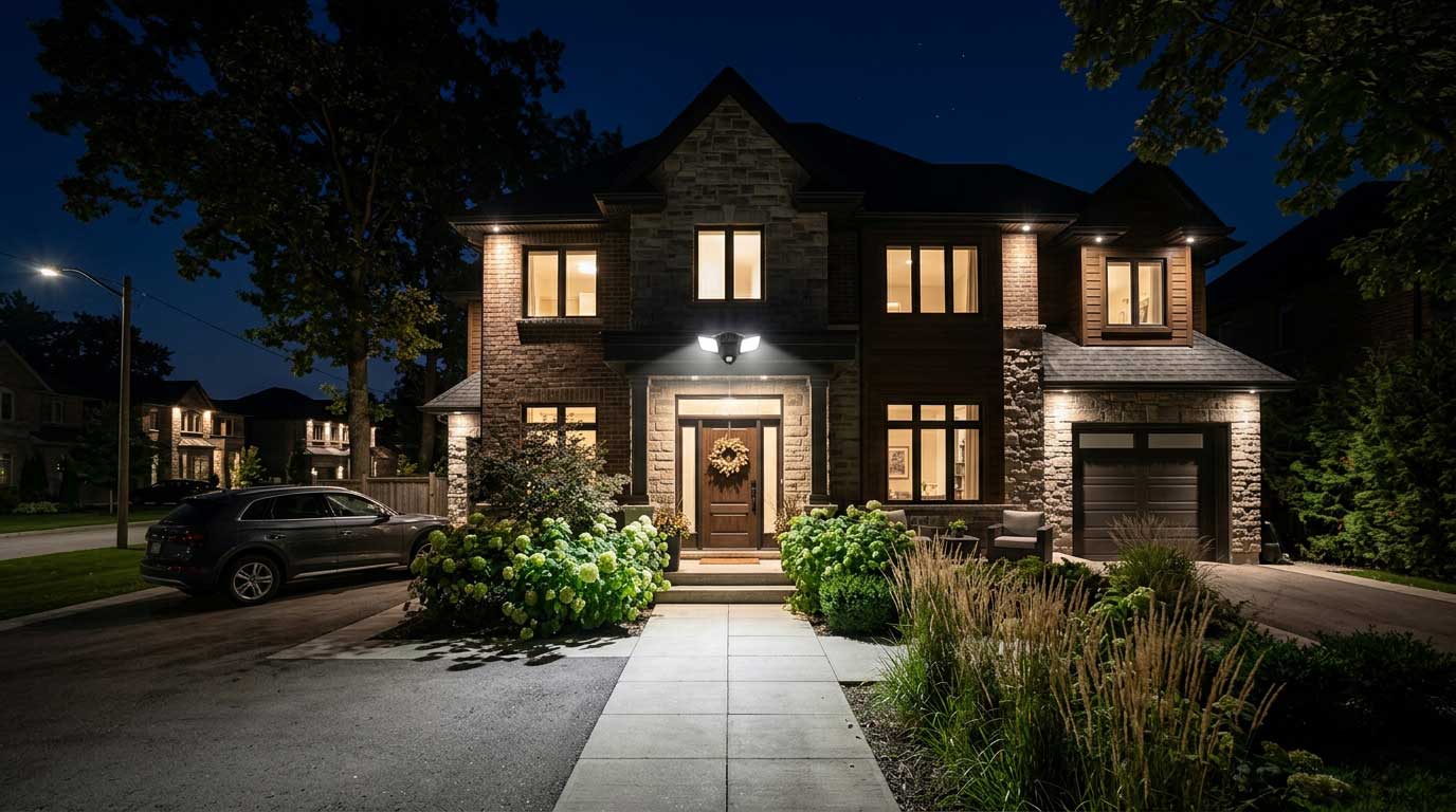 Do Flood Lights Deter Burglars? 1 Residential Security Flood Light at Night