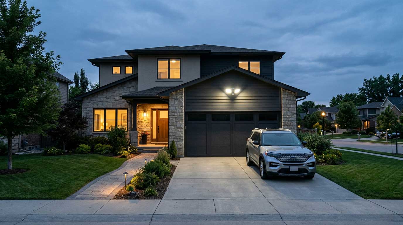 how bright are the ring flood lights? 1 Ring Flood Lights Illuminating a Residential Driveway 1
